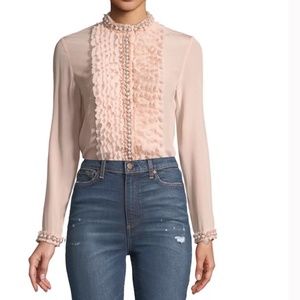 Pink with Pearl detailing Blouse